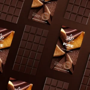 Barra de Chocolate belga de cuadrados enriquecidos con THC